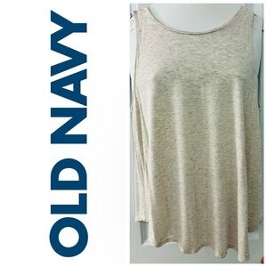 Old Navy sz XL, Tank, cream w/ gold metallic flecks, EUC
